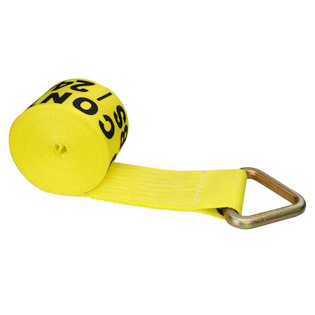 Us Cargo Control 4" x 30' Winch Strap with D-Ring, 430DR 430DR